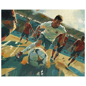 Soccer World Cup Jigsaw Puzzle, Sport Puzzle, Soccer Game Players Puzzle, Perfect Gift for Puzzle Lovers, Unique Soccer Lovers Puzzle.