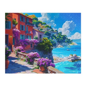 Mediterranean Coast Jigsaw Puzzle: Family Activity, Scenic Landscape