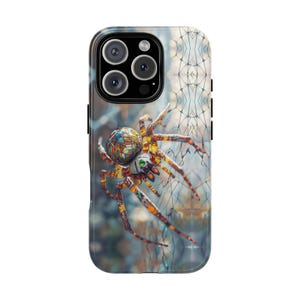 Stained Glass Spider iPhone Case: 3D Gothic Insect Cover