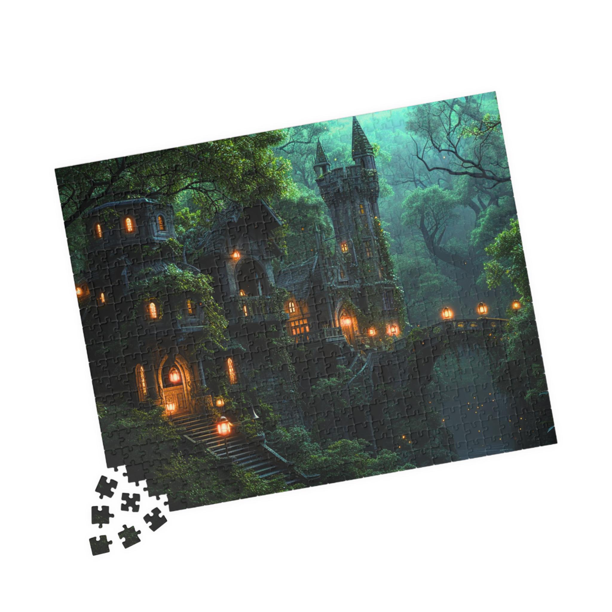Spooky Dracula Castle Jigsaw Puzzle: Gothic Halloween Game - Etsy