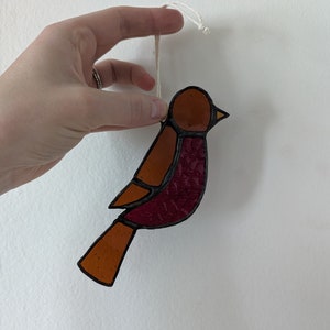 Stained Glass Robin Suncatcher image 2