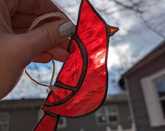 Stained Glass Cardinal Suncatcher