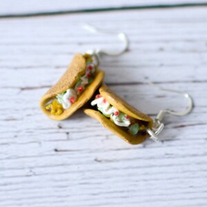 TACOS! Taco Tuesday Polymer Clay Earrings, Taco Love, Cinco De Mayo, Fiesta Food, Novelty Earrings, Handmade Earrings