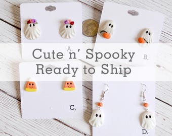 Cute N' Spooky Halloween Ready to Ship Earrings, Halloween Earrings, Spooky Earrings, Cute Earrings, Spooky Season