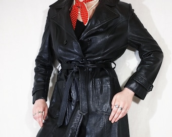 Vintage Black Leather Jacket, Vtg 70s Jacket, Black Leather