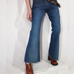 Y2k Glitter Jeans - Etsy