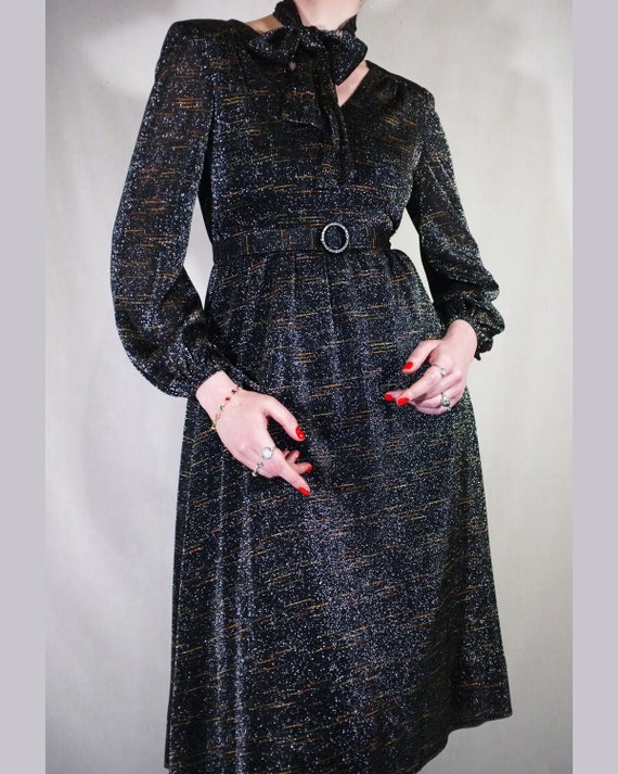 Vintage Evening Woman Dress With Lurex From the 7… - image 1