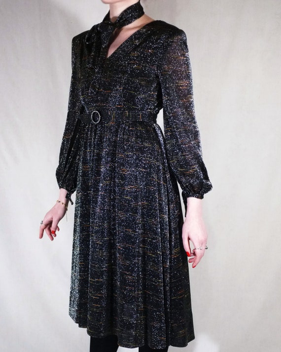 Vintage Evening Woman Dress With Lurex From the 7… - image 3