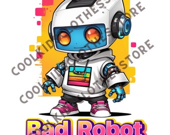 T-shirt ready Bad Robot PNG Download for Shirts and print on demand