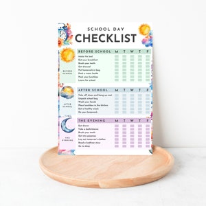 Responsibility Chore Chart for Kids | Printable | Kids Daily Weekly Schedule | Kids Chore List | Kids Daily Routine Checklist | PDF
