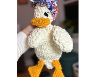 Manta de bebé Della the Duck Lovey Snuggler de 15 pulgadas