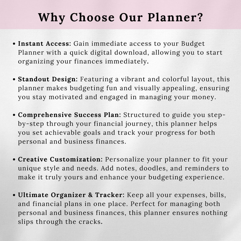 All-in-one Budget Finance Planner, Editable Budget Tracker, Savings ...
