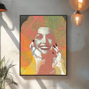 Dolly Parton Poster, Musician Poster, Vibey Music Art, Aesthetic Wall Art, Vintage Music Wall Art, Modern Wall Art, Instant PNG Download