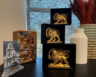 Shir o Khorshid | Sun and Lion Statue | Customizable Sizes