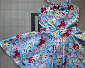 Size 6 Ready to Ship TIE BACK DRESS Little Mermaid
