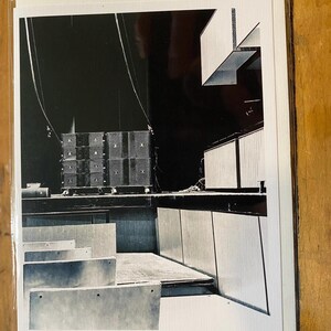 Pikes Peak Center, podium links, Colorado Springs, zwart-wit blanco wenskaart met envelop/beschermhoes (A2 — 4,25" x 5,5")