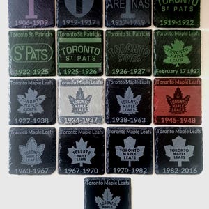 Toronto Maple Leafs 17 Teiliges Untersetzer Set aus Schiefer