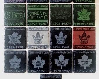 Toronto Maple Leafs 17 Teiliges Untersetzer Set aus Schiefer
