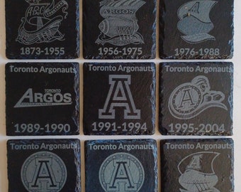 Toronto Argonauts Schiefer Untersetzer Set im 9-teiligen Set