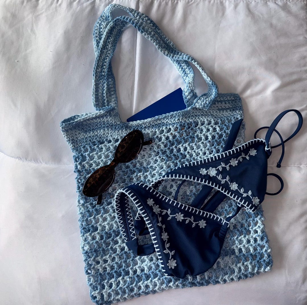 Beach Tote Bag Crochet Pattern || Medium and Large Tote Patterns - Etsy