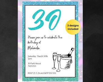 30th Birthday Party Invitation for Flirty Thirty Birthday Invite Dirty Thirty