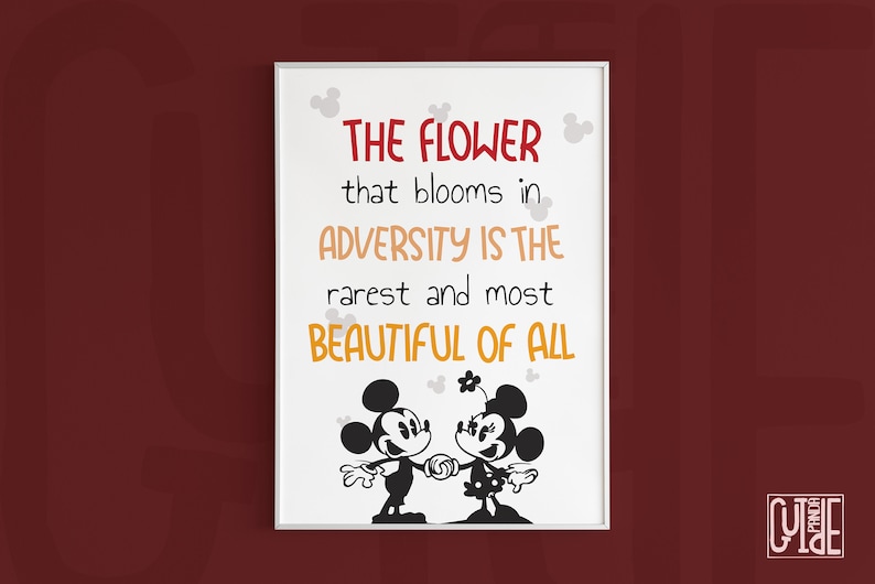 Mickey Printable Poster, Pre-school &amp; Montessori Posters, Educational ...