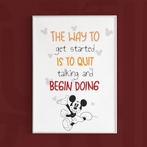 Mickey Printable Wall art, Nursery print, Digital download, Homeschool Decor. Inspirational quote, Vintage Poster, Home Decor
