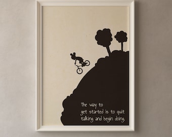 Mickey Mouse Motivational Poster: Home Decor Wall Art (Digital Download)