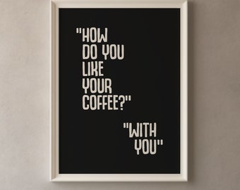 Afdrukbare koffieposter: hoe drink je je koffie het liefst? (Digitale download)