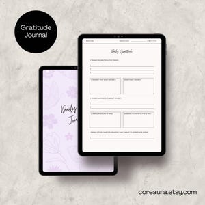 Daily Digital Gratitude Journal for Self-Care and Mindfulness | Guided Affirmation and Reflection Workbook | GoodNotes and Printable PDF