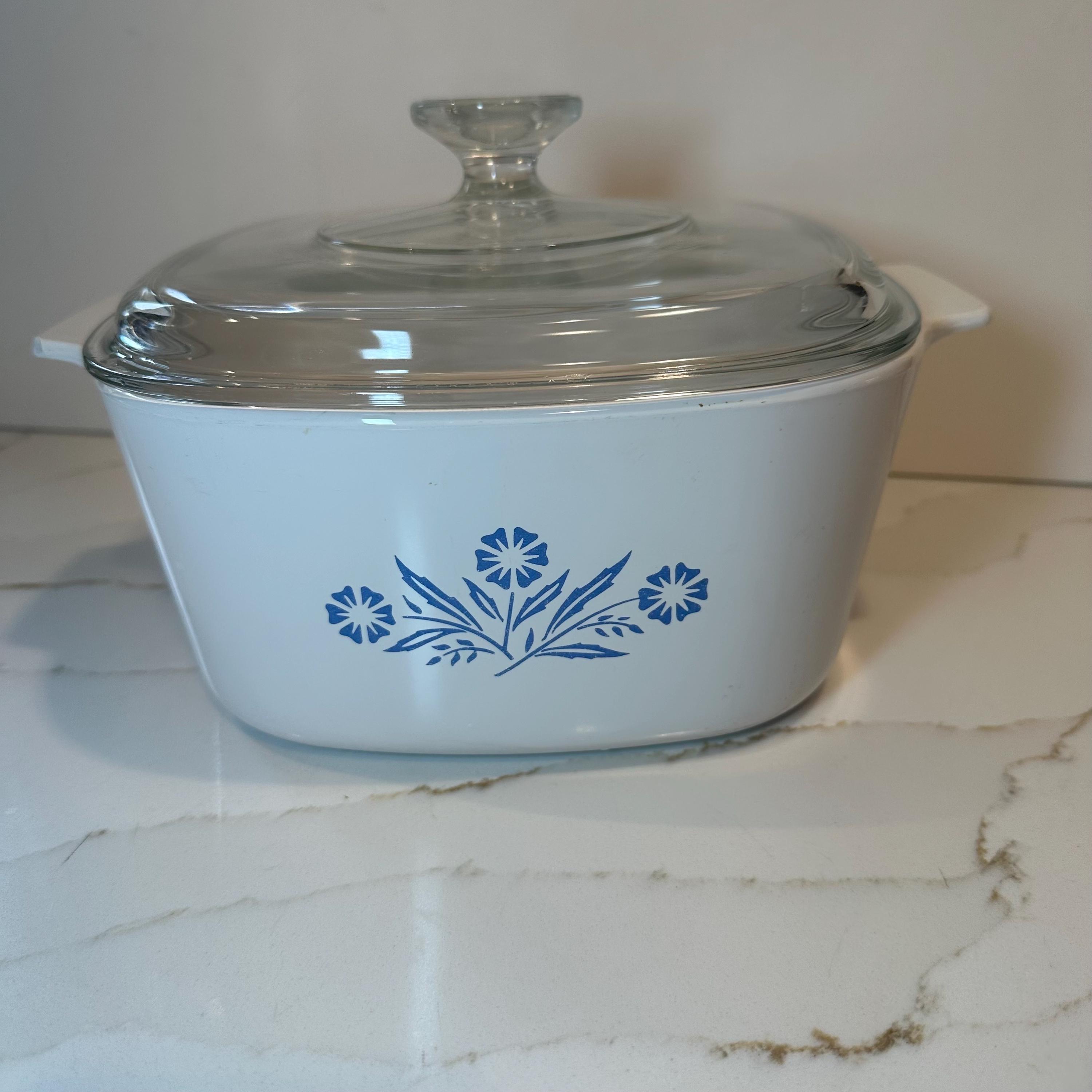 希少なコーニングウェア ブルー コーンフラワー キャセロール皿 2 1/2