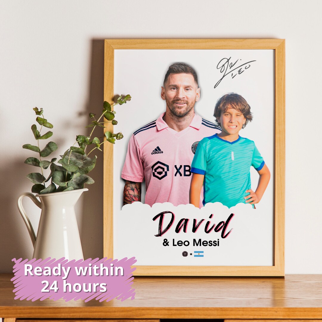 Personalized Lionel Messi Poster, My Photo Custom Soccer Gift ...