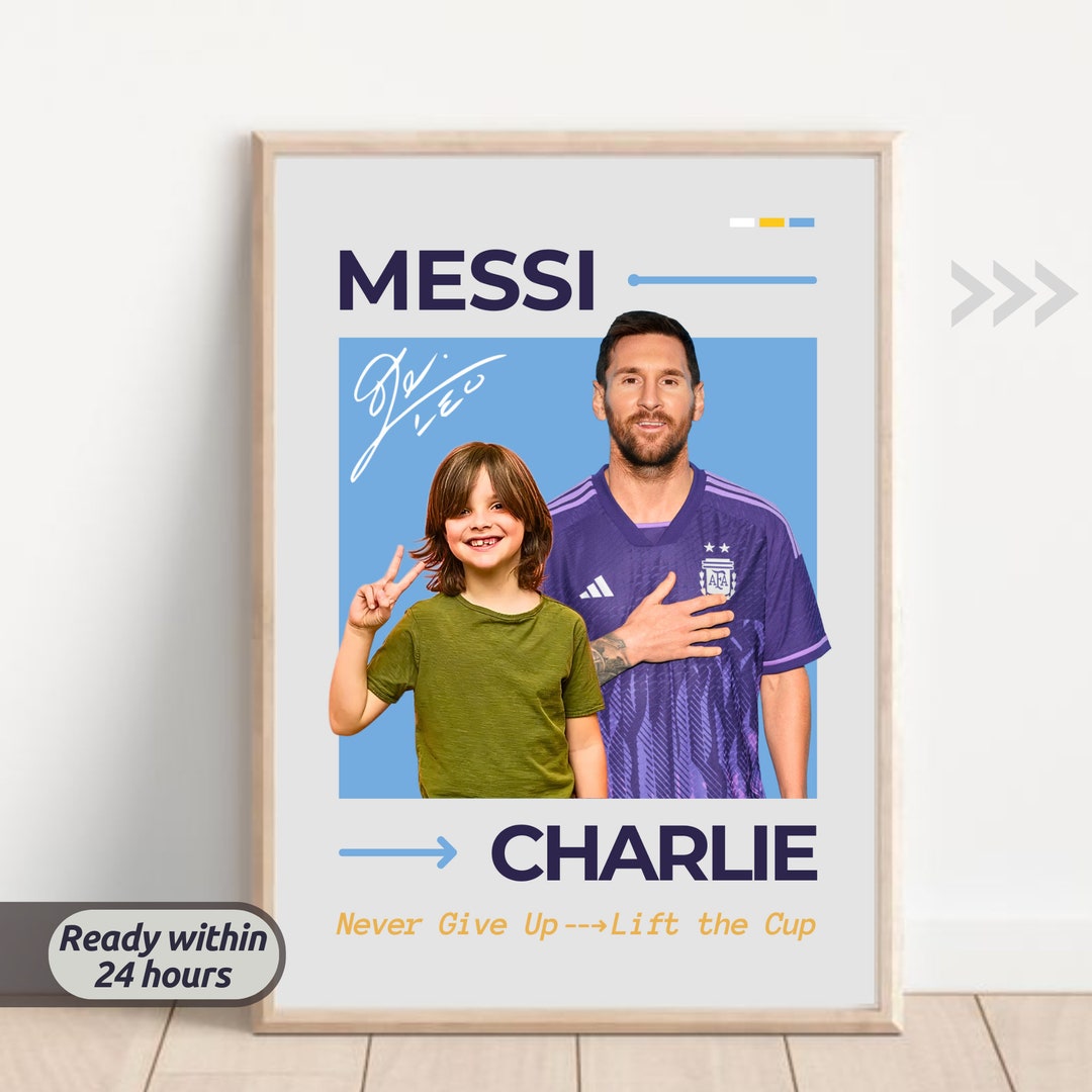Personalized Messi Poster Messi Fan Gift Customized Football Print ...