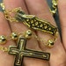 Men's Rosary Beads Necklace 14k Gold Over Real 925 Sterling Silver ...