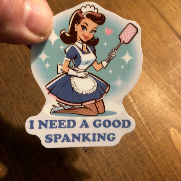 I need a good spanking sticker, waterproof water bottle sticker, laptop sticker, car decal, notebook sticker, spanking sticker