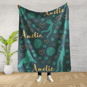 Custom Volleyball Blanket | Personalized Kids Blanket | Sports Blanket | Custom Gift | Plush Blanket | Cozy Throw | Personalized Volleyball