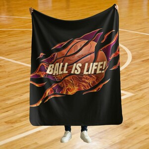 Custom Basketball Blanket | Personalized Kids Blanket | Sports Blanket | Custom Gift | Plush Blanket | Cozy Throw | Personalized Basketball