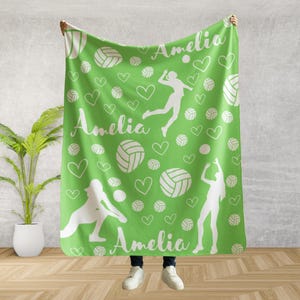 Custom Volleyball Blanket | Personalized Kids Blanket | Sports Blanket | Custom Gift | Plush Blanket | Cozy Throw | Personalized Volleyball