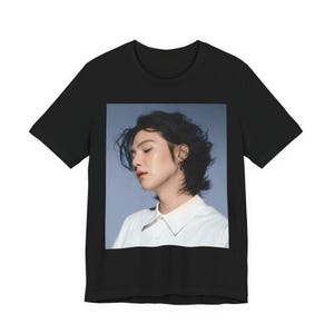BTS SUGA AgustD IG Profile Image on Short Sleeve T-Shirt Long Hair Yoongi Army Stan Shirt