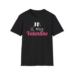 Camiseta de manga corta BTS JK Jungkook es mi San Valentín