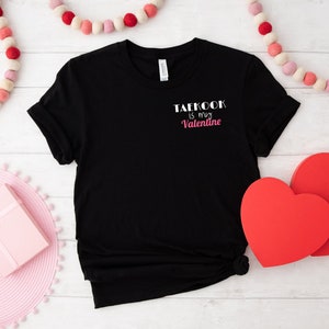BTS TAEKOOK is my Valentine in TINY Over the Heart Short Sleeve T-Shirt V Jungkook Army Stan Shirt