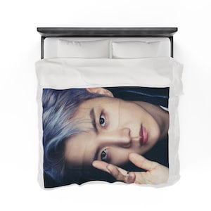 J-Hope Close-Up Image Velveteen Plush Blanket Throw for BTS Bangtan Room Hobi JHope Fan Collection