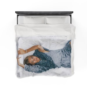 BTS V Taehyung Image on Velveteen Plush Blanket Throw for BTS Room Tae fan collection