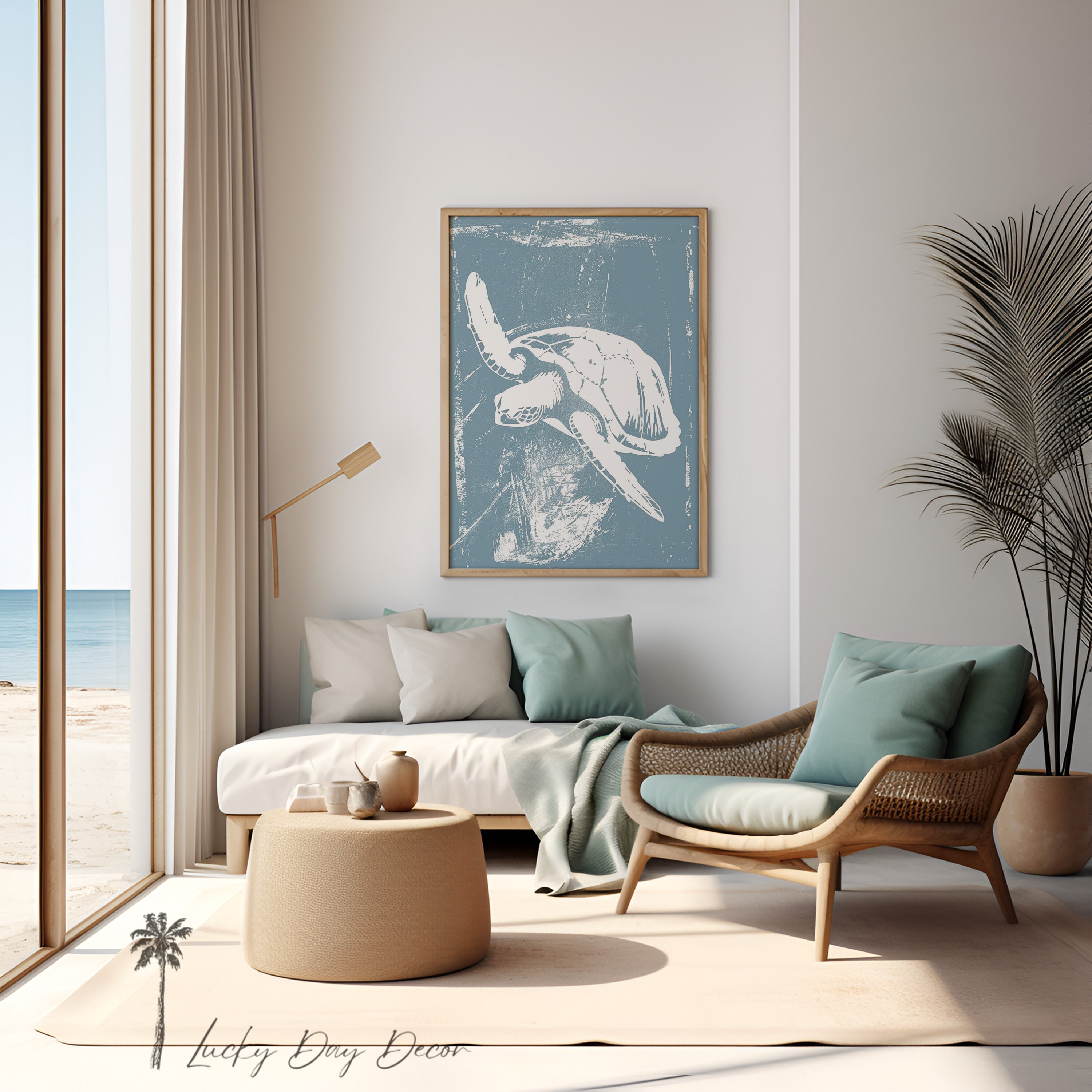 Riyidecor Duschvorhang Mit Meeresschildkröten – 152x183 Cm, Wasserdichtes Polyester, Mit Haken