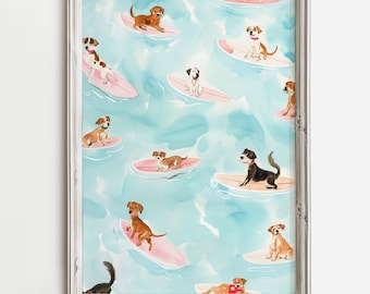 砂浜の足跡が待っています | かわいい海の犬好きのアート | 楽しい
