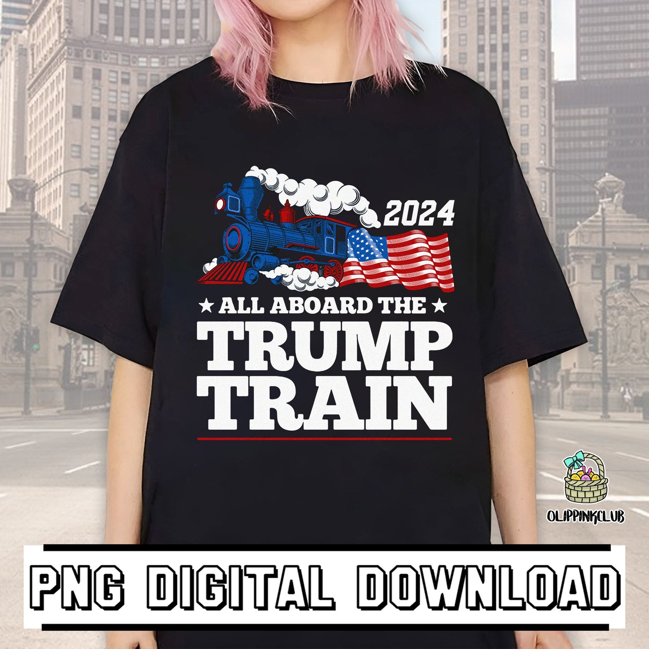 All Aboard the Trump Train Png, Make America Trump Again, Trump 47 Png ...