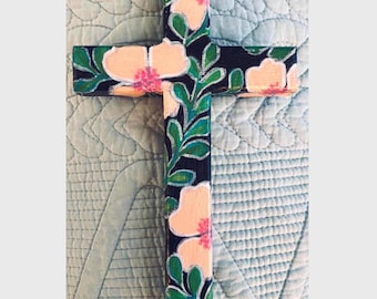 hand painted wooden cross