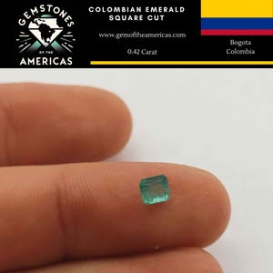 0.42 Carat Square-Cut Colombian Emerald
