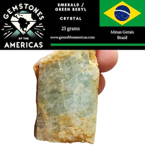 Emerald Green Beryl Crystal - 23 grams