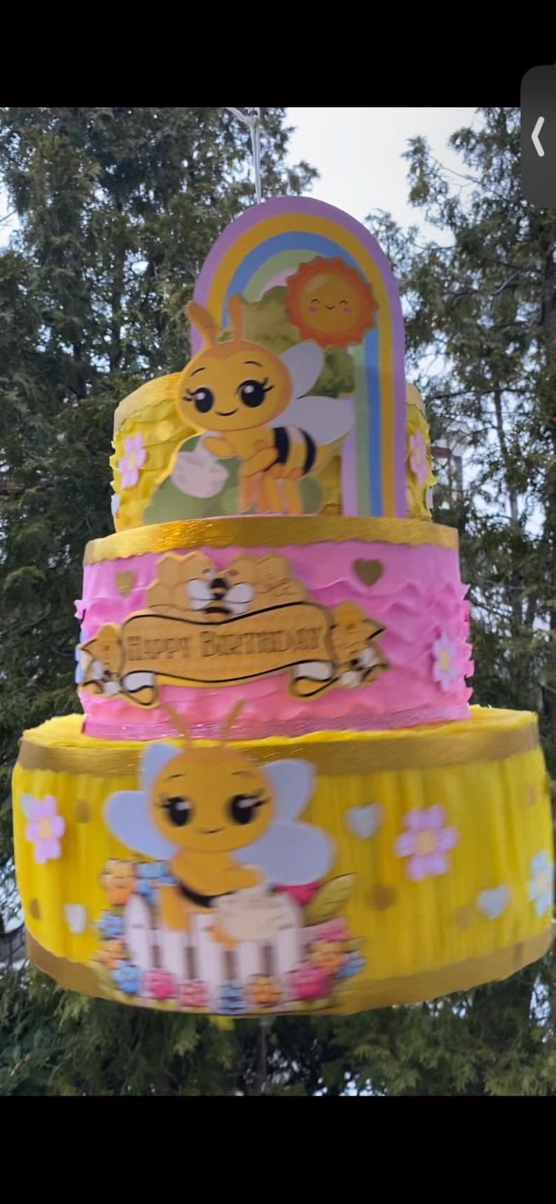 Piñata abejita chiquitita tipo pastel y del personaje de tu preferencia image 6